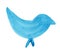 Blue stylized bird - as a symbol of faith and freedom