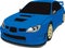 Blue Subaru Rally Car