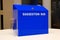 Blue suggestion box