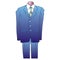 Blue suit with tie