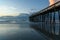 blue Sunrise Photos of pier at Amelia Island July 4th (Stock Photo 4)