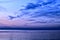 Blue Sunset on Baltic sea beach, Jurmala Latvia