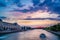 Blue sunset over Orsay Museum and Seine