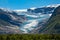 The blue Svartisen Glacier, north Norway