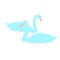 blue swans vector on white background