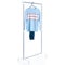 Blue sweater pants clothes on hanger rack