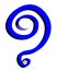 Blue Swirling Isolated Spiral