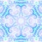 Blue swirly fractal mandala