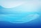 Blue swirly waves background banner template