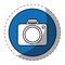 Blue symbol camara button image