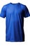 Blue t-shirt round neck plain transparent background PNG mockup