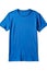 Blue t-shirt round neck plain transparent background PNG mockup