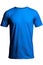 Blue t-shirt round neck plain transparent background PNG mockup