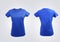 Blue t-shirt womens back and front.