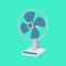 Blue Table Fan flat design