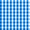 Blue tablecloth pattern. Vector illustration. Seamless checkered pattern. Retro tablecloth texture.