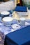Blue tableware