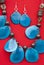 Blue Tagua Nut Jewelry Set