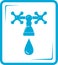 Blue tap spigot icon