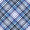 Blue tartan check plaid fabric seamless pattern