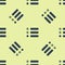 Blue Task list icon isolated seamless pattern on yellow background. Control list symbol. Survey poll or questionnaire