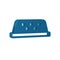 Blue Taxi car roof icon isolated on transparent background.