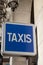 Blue Taxi Sign