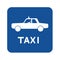 Blue taxi symbol illustration