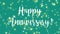 Blue teal Happy Anniversary greeting card video