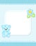 Blue teddy bear card