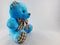 Blue teddy bear plush figure Kawaii collection 