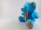 Blue teddy bear plush figure Kawaii collection 