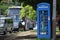 Blue telephone booth