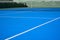 Blue tennis court