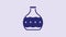 Blue Tequila bottle icon isolated on purple background. Mexican alcohol drink. 4K Video motion graphic animation