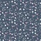 Blue terrazzo crumbs abstract vector seamless print.