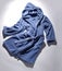 Blue terry bathrobe