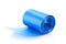 Blue textile roll isolated