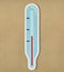 Blue thermometer temperature measurement icon