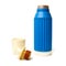 Blue thermos bottle