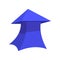 Blue thick arrow cartoon icon