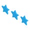 Blue three stars icon, isometric style