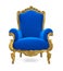 Blue Throne Chair Isolated