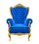 Blue Throne Chair Isolated