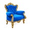 Blue Throne Chair Isolated