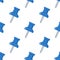 Blue Thumbtack Pushpin Seamless Pattern