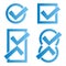 Blue tick icons