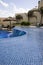 Blue Tile Curved Pool