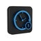 Blue Time is money icon isolated on transparent background. Money is time. Effective time management. Convert time to