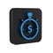 Blue Time is money icon isolated on transparent background. Money is time. Effective time management. Convert time to